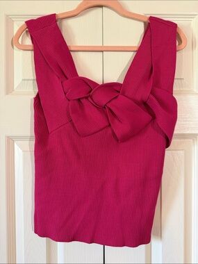 White House Black Market Fuchsia Ribbed Tank
